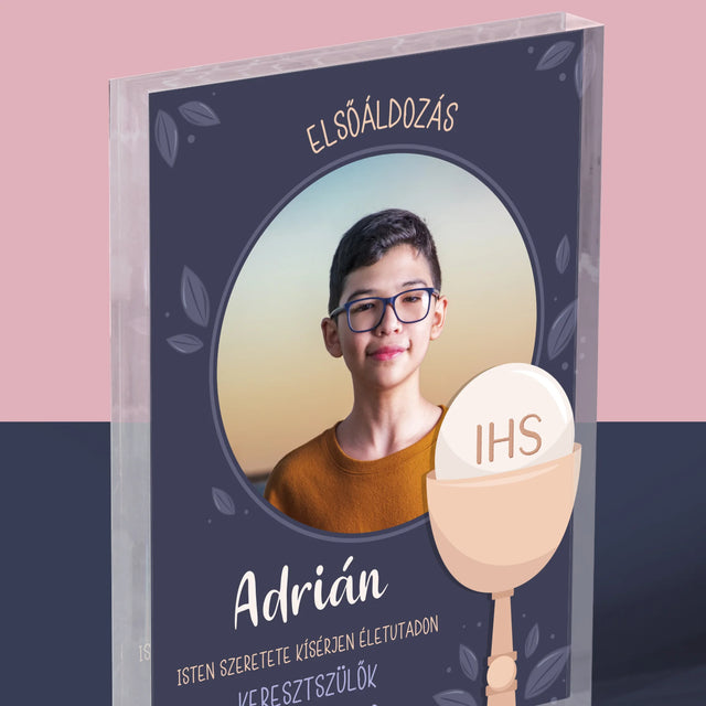 Fotó És Felirat: Elsőáldozási Ünnep - Akrilüveg