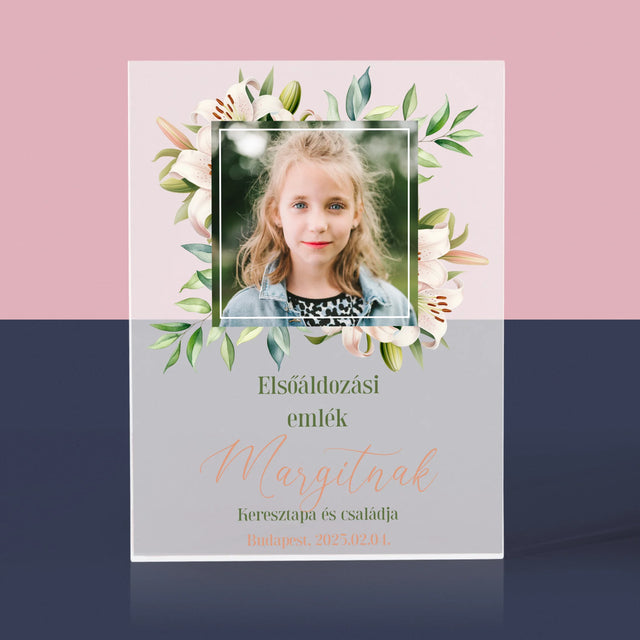 Fotó És Felirat: Elsőáldozás Emlékére - Akrilüveg