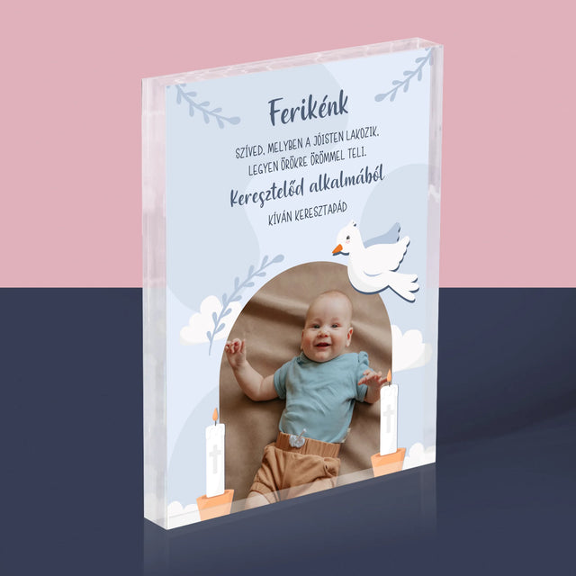 Fotó És Felirat: Keresztelőd Alkalmából Kívánságok - Akrilüveg
