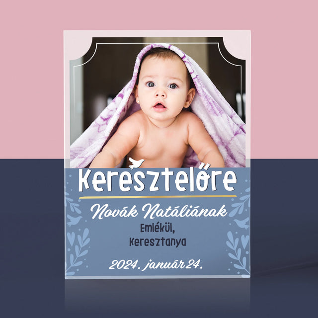 Fotó És Felirat: Keresztelőre - Akrilüveg
