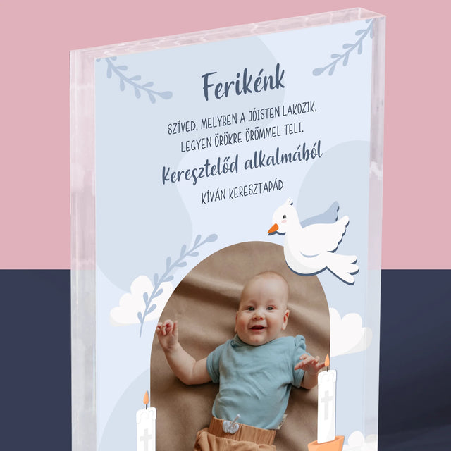 Fotó És Felirat: Keresztelőd Alkalmából Kívánságok - Akrilüveg