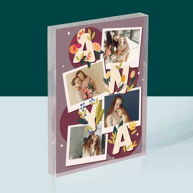 Fotókollázs: Anya Betűk - Akrilüveg