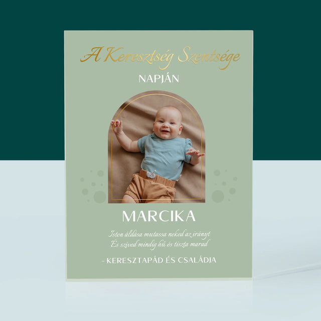 Fotó És Felirat: A Keresztség Szentsége - Akrilüveg