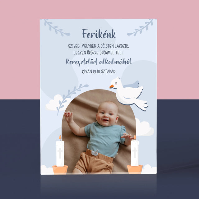 Fotó És Felirat: Keresztelőd Alkalmából Kívánságok - Akrilüveg