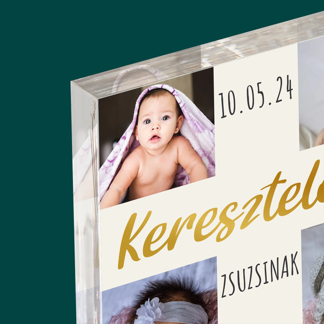 Fotókollázs: Keresztelő Kereszt - Akrilüveg
