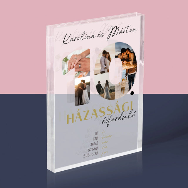 Szó Fotókból: 10. Házassági Évforduló - Akrilüveg