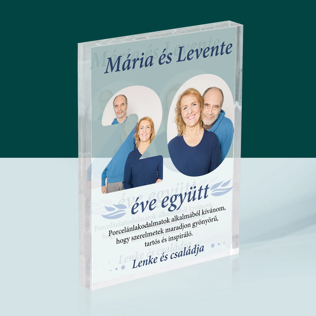 Szó Fotókból: 20 Éve Együtt - Akrilüveg