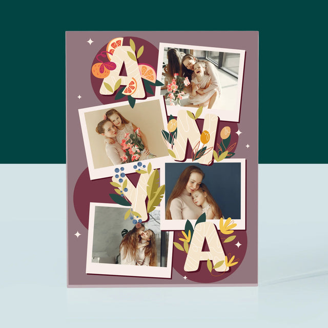 Fotókollázs: Anya Betűk - Akrilüveg