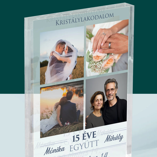 Fotókollázs: 15 Éve Együtt - Akrilüveg