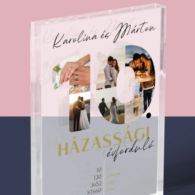 Szó Fotókból: 10. Házassági Évforduló - Akrilüveg