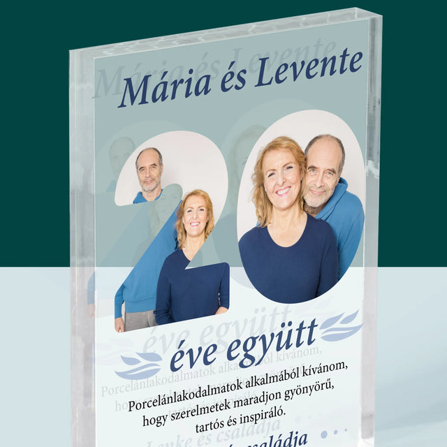 Szó Fotókból: 20 Éve Együtt - Akrilüveg
