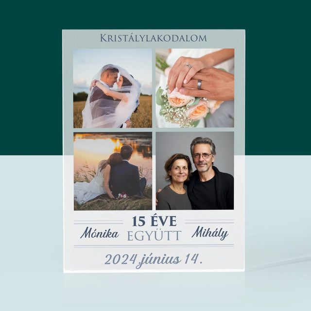 Fotókollázs: 15 Éve Együtt - Akrilüveg