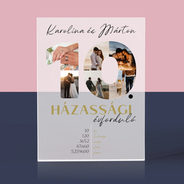 Szó Fotókból: 10. Házassági Évforduló - Akrilüveg