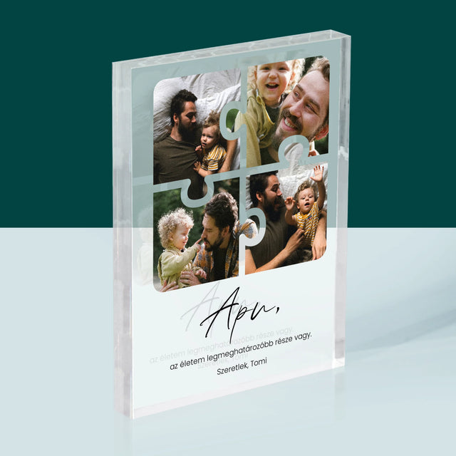 Fotókollázs: Apunak - Akrilüveg