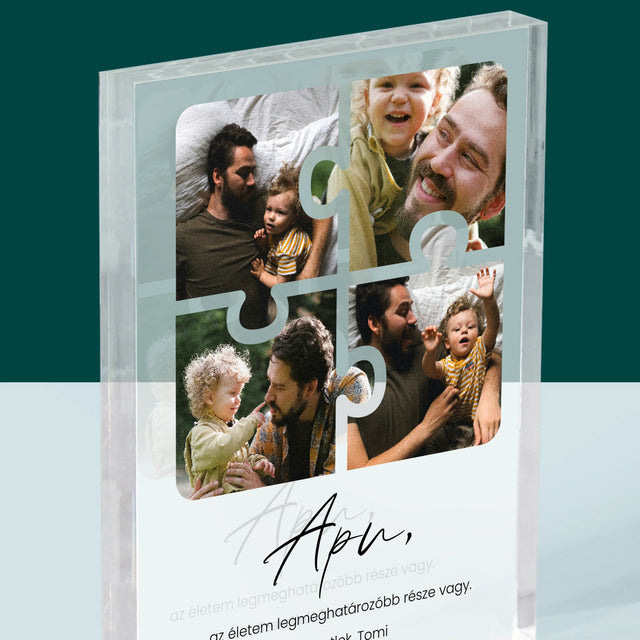 Fotókollázs: Apunak - Akrilüveg