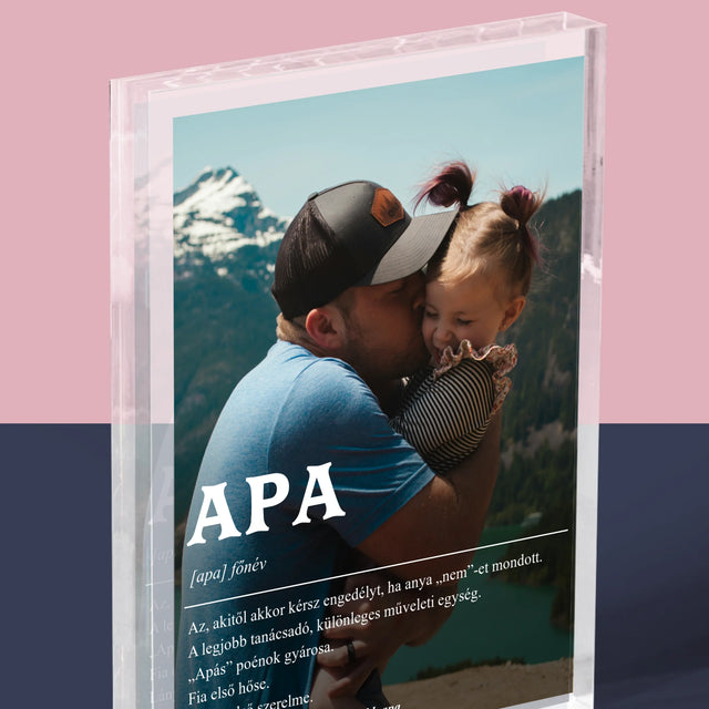 Fotó És Felirat: Apa Definíciója - Akrilüveg