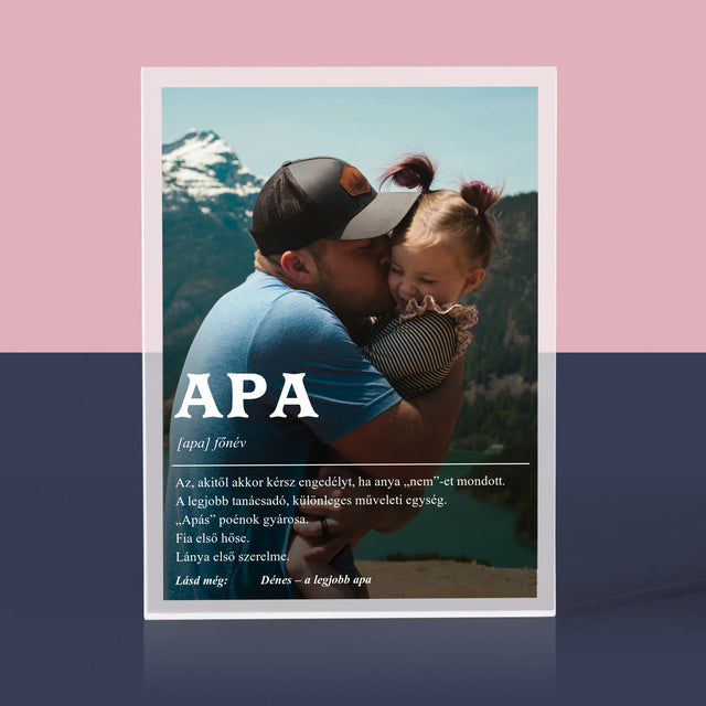 Fotó És Felirat: Apa Definíciója - Akrilüveg