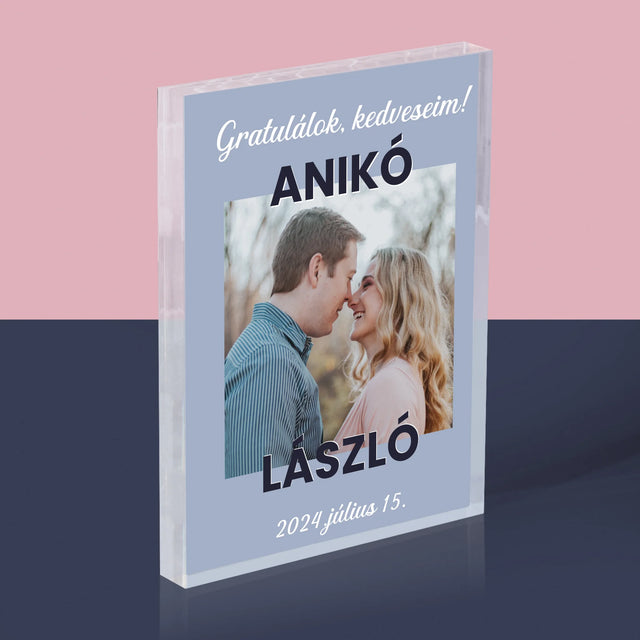 Fotó És Felirat: Házassági Jókívánságok - Akrilüveg
