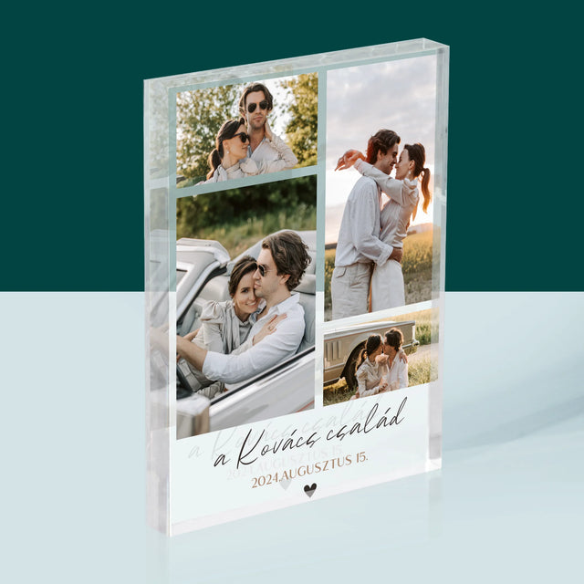 Fotókollázs: Család - Akrilüveg