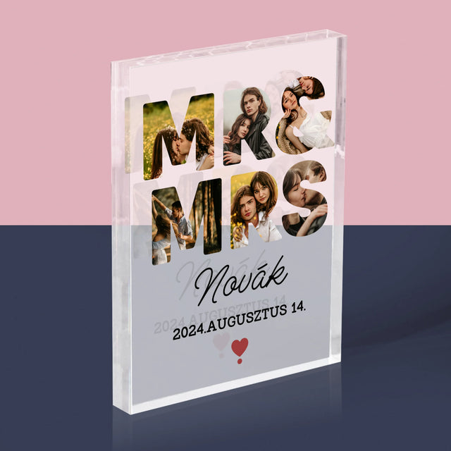 Szó Fotókból: Mr&Mrs - Akrilüveg