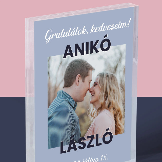 Fotó És Felirat: Házassági Jókívánságok - Akrilüveg