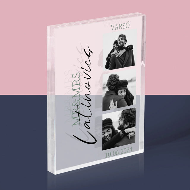 Fotókollázs: Mr&Mrs Esküvői - Akrilüveg