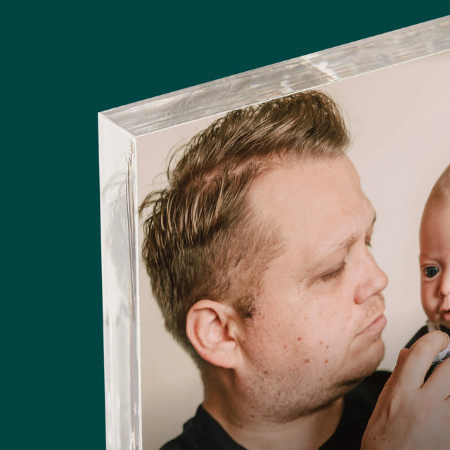 Fotó és aláírás: Első Apák napja - Akril blokk nyomattal | HU