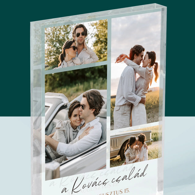 Fotókollázs: Család - Akrilüveg