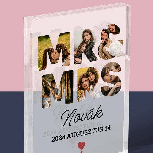 Szó Fotókból: Mr&Mrs - Akrilüveg