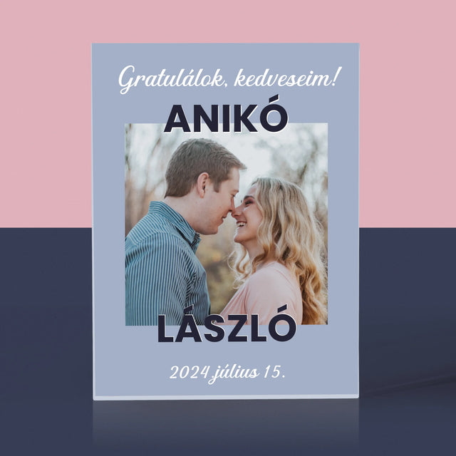 Fotó És Felirat: Házassági Jókívánságok - Akrilüveg