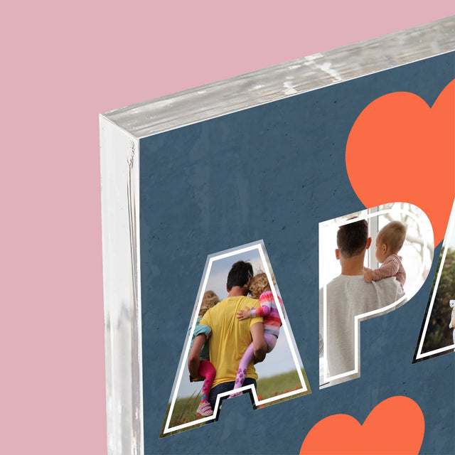 Fotókollázs: Apu A Legjobb - Akrilüveg