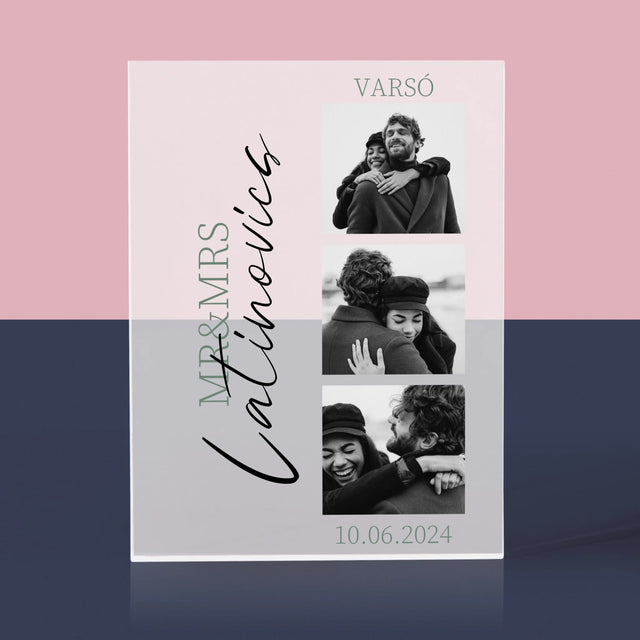 Fotókollázs: Mr&Mrs Esküvői - Akrilüveg