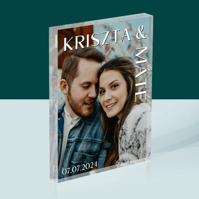 Fotó És Felirat: Keresztnevek Esküvő - Akrilüveg