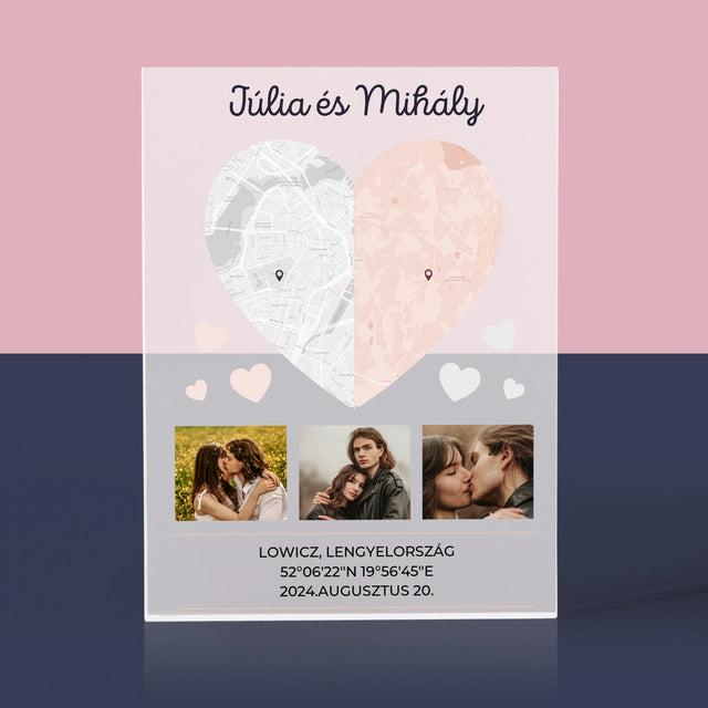 Városi Térkép: A Fél Szív - Akrilüveg