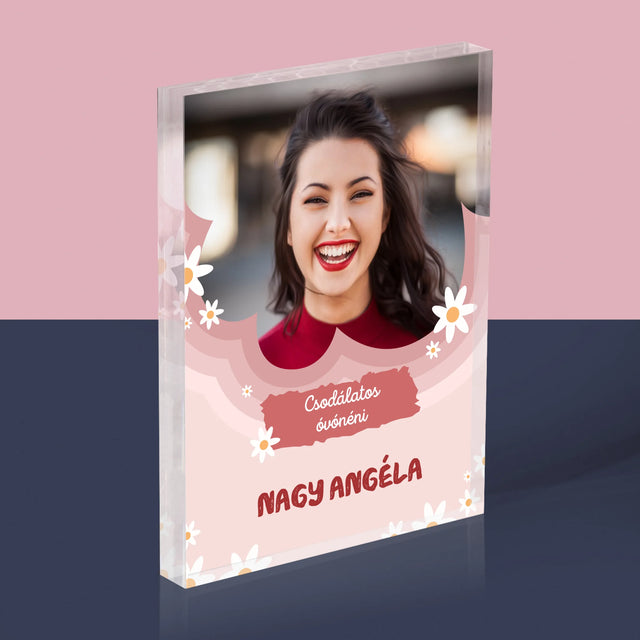 Fotó És Felirat: Csodálatos Óvónéni - Akrilüveg