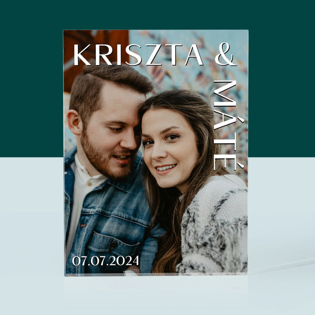 Fotó És Felirat: Keresztnevek Esküvő - Akrilüveg