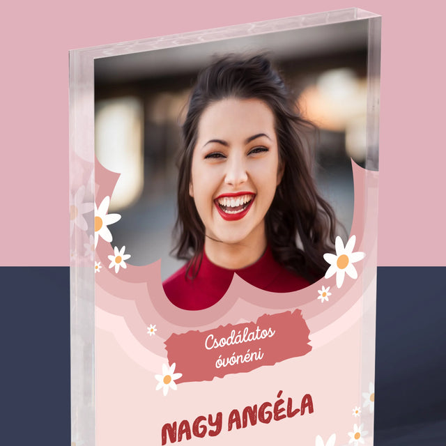 Fotó És Felirat: Csodálatos Óvónéni - Akrilüveg