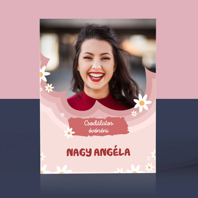 Fotó És Felirat: Csodálatos Óvónéni - Akrilüveg