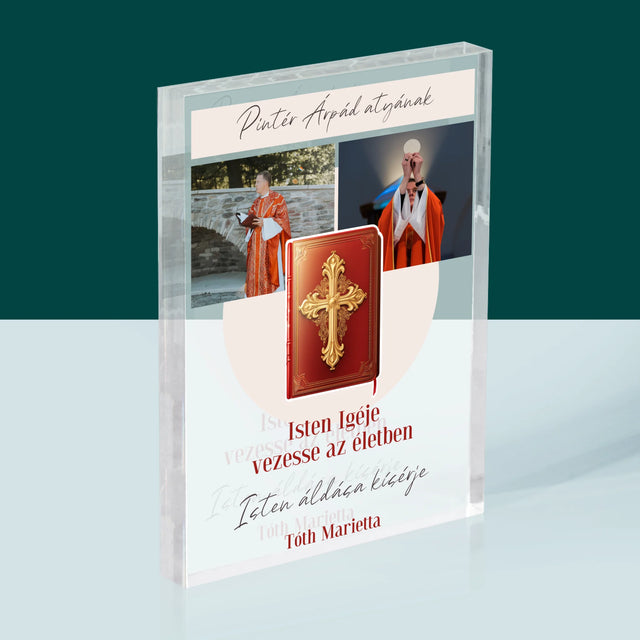 Fotókollázs: Isten Szava - Akrilüveg