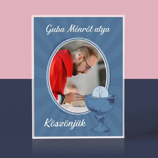 Név És Aláírás: Pap Köszönjük - Akrilüveg