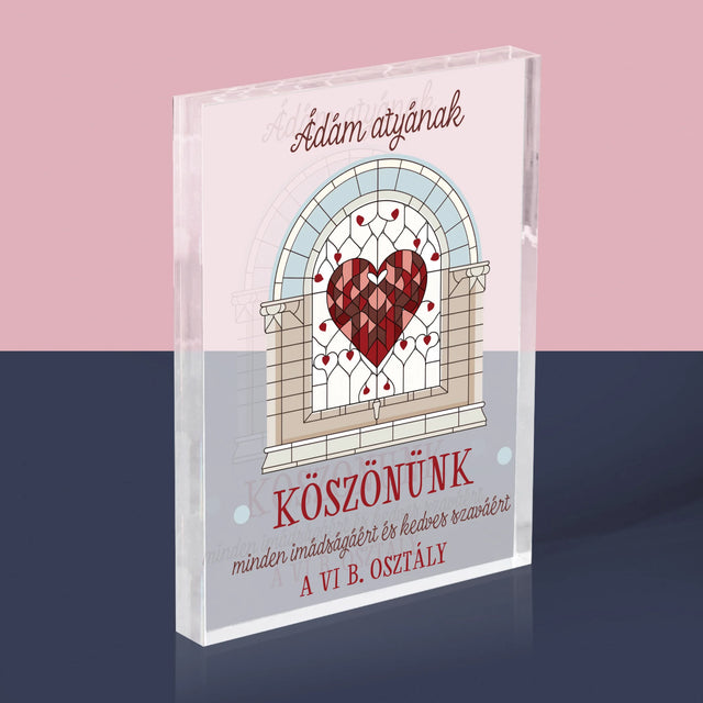 Név És Aláírás: Köszönünk Minden Imát - Akrilüveg