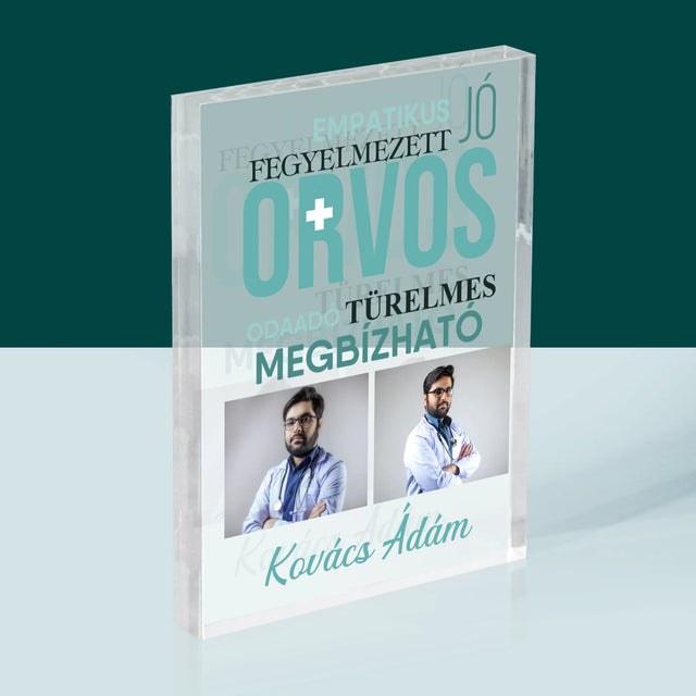 Fotókollázs: Orvos Tulajdonságok - Akrilüveg