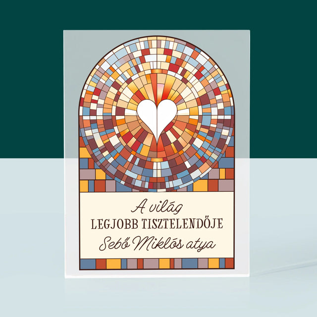 Név És Aláírás: A Világ Legjobb Tisztelendője - Akrilüveg