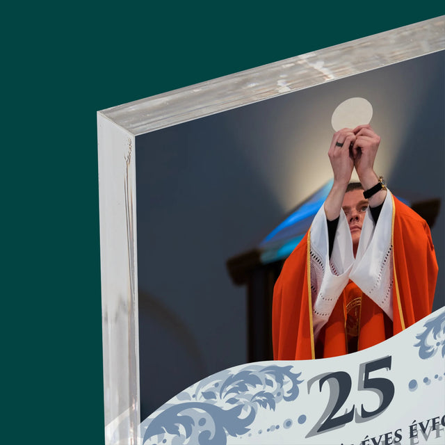 Fotó És Felirat: A Pappá Szentelés Évfordulójára - Akrilüveg