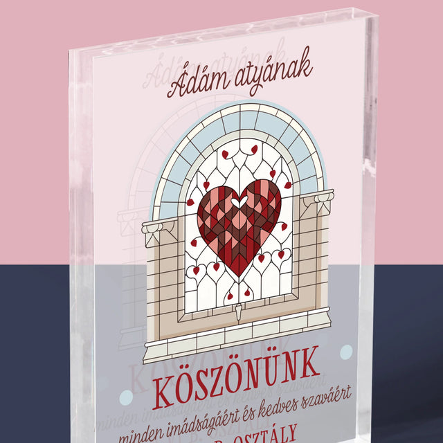 Név És Aláírás: Köszönünk Minden Imát - Akrilüveg