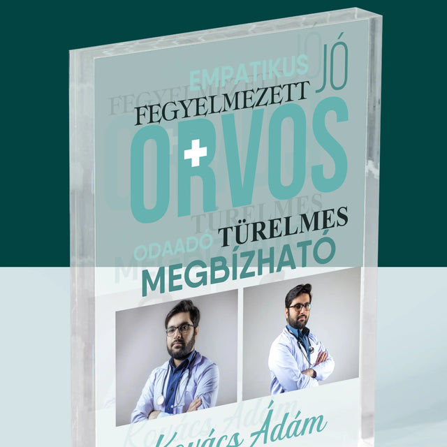 Fotókollázs: Orvos Tulajdonságok - Akrilüveg