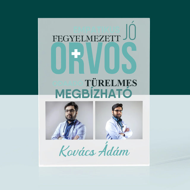 Fotókollázs: Orvos Tulajdonságok - Akrilüveg