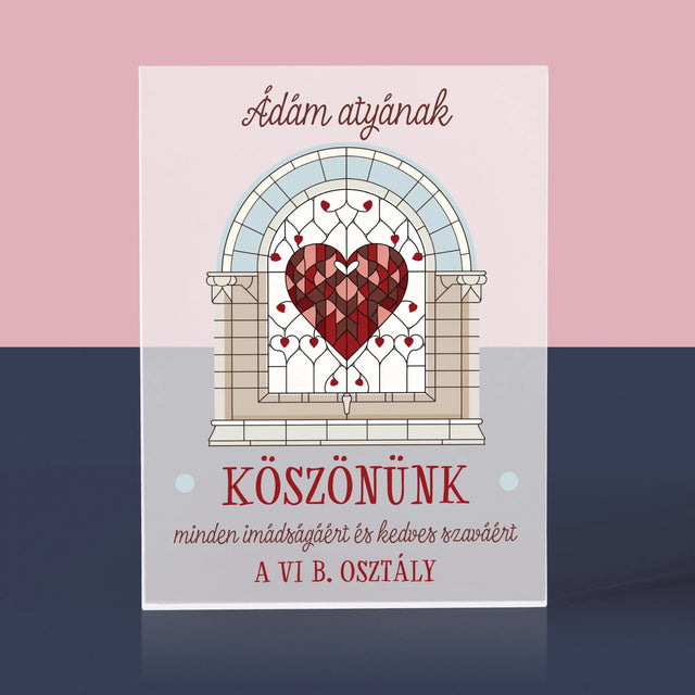 Név És Aláírás: Köszönünk Minden Imát - Akrilüveg