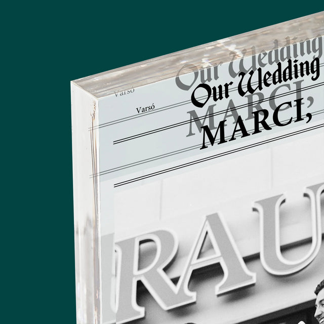 Fotó És Felirat: Our Wedding Tanú - Akrilüveg
