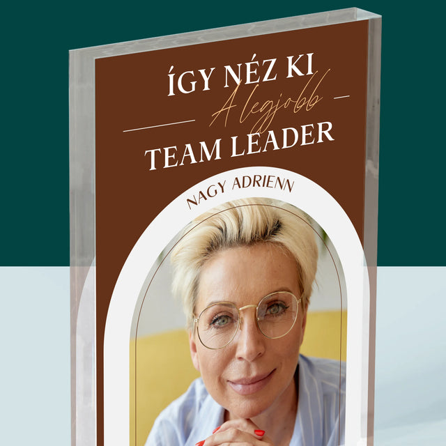 Fotó És Felirat: A Legjobb Csoportvezető - Akrilüveg